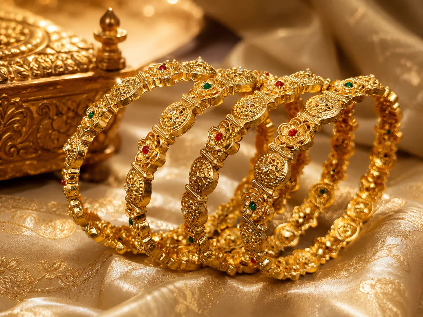 Elegant Gold-tone bangles by Maitryee