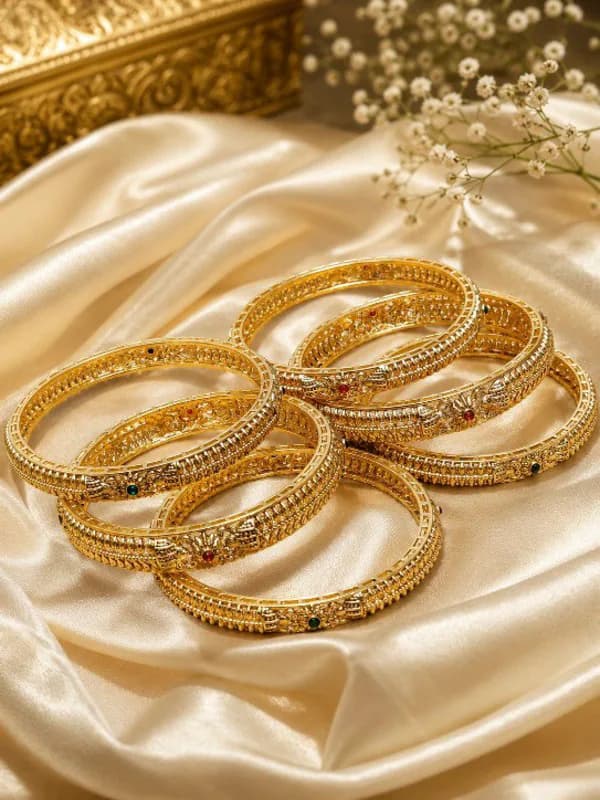 Elegant Gold-tone bangles by Maitryee